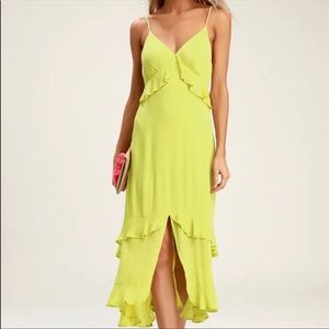 Lulus ruffled midi